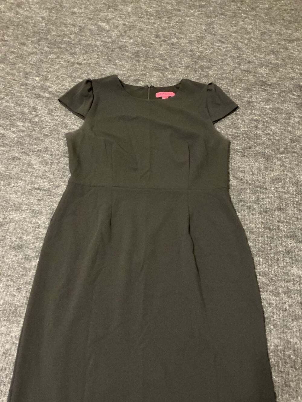 Betsey Johnson Black Cap Sleeve Sheath Dress Size 12